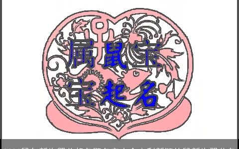 2023鼠年新生婴儿起名取名字大全吉利新颖的鼠新生婴儿名