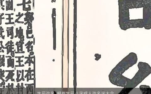 生辰改名 根据生辰八字成人改名字大全 2023温柔文静诗意的八字名字大全