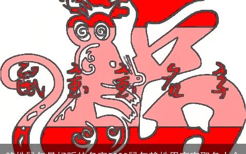 赖姓鼠年最好听的名字2024鼠年赖姓男宝宝取名大全