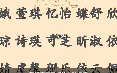 带轩字寓意好的女孩名字
