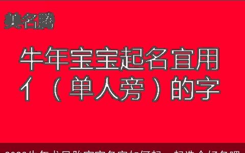 2023牛年龙凤胎宝宝名字如何起一起选个好名吧