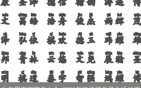 龙年男宝宝取名大全 2024年孩子取名最合适的字