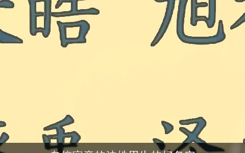 自信寓意的沈姓男生的好名字