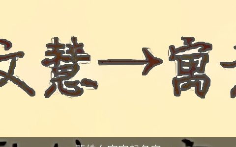 裴姓女宝宝起名字