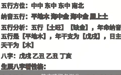 陈亦晓取名测分