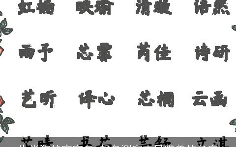 生肖狗的宝宝名 起名测字古风唯美的名字