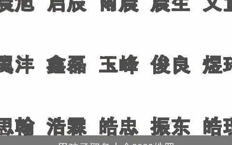 男孩子取名大全2023姓罗