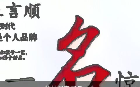 蒙姓四字取名大全