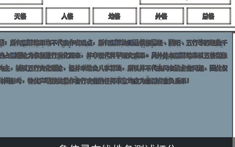 鲁依灵在线姓名测试打分