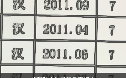 胡轩晗小孩子起名字打分