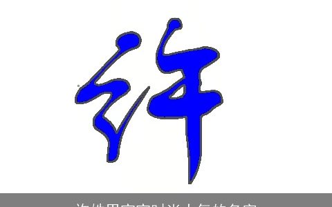 许姓男宝宝时尚大气的名字