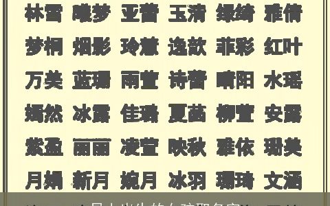 早上出生的女孩取名字