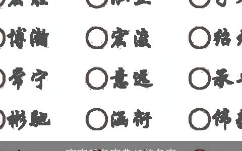 宝宝起名宝典45的名字