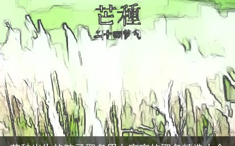 芒种出生的孩子取名男女宝宝的取名精选大全