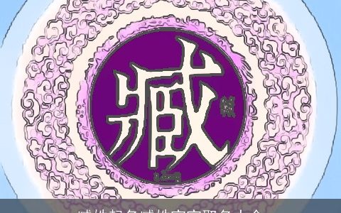 臧姓起名臧姓宝宝取名大全