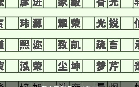 江雨宣起名评分测试