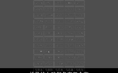 姓马的女孩起名字三个字