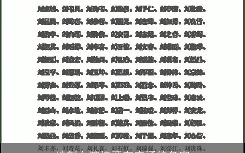 姓刘女孩诗意有内涵的名字