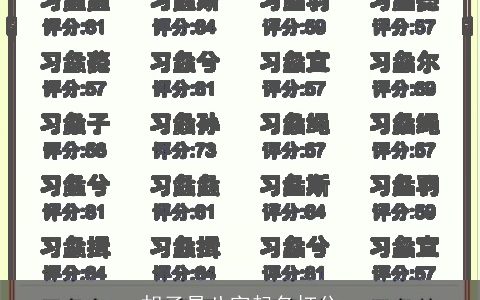 胡子易八字起名打分