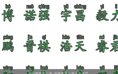 池姓宝宝起名字 池姓宝宝名字大全洋气 2024霸气洋气的池姓宝宝名字大全最新
