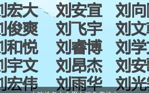 小孩姓名大全男女孩免费姓文