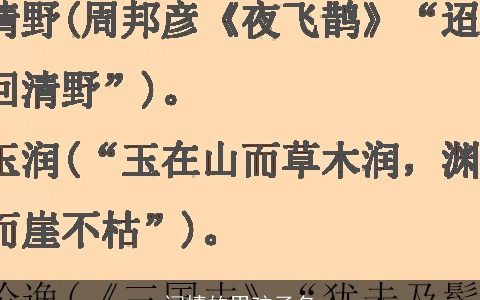 词情的男孩子名