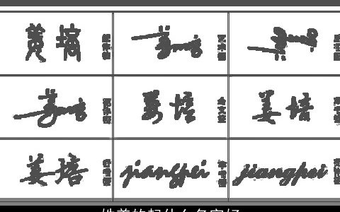 姓姜的起什么名字好