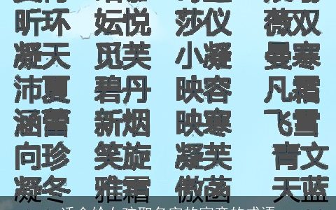 适合给女孩取名字的寓意的成语