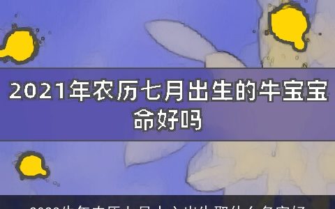 2023牛年农历七月十六出生取什么名字好