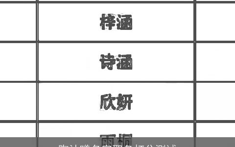 陶沐曦名字取名打分测试