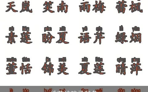 姓苗的孩子起名