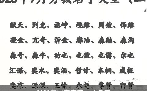 2024年男宝宝带水的名字