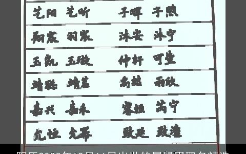 阳历2023年12月16日出世的属鼠男取名精选
