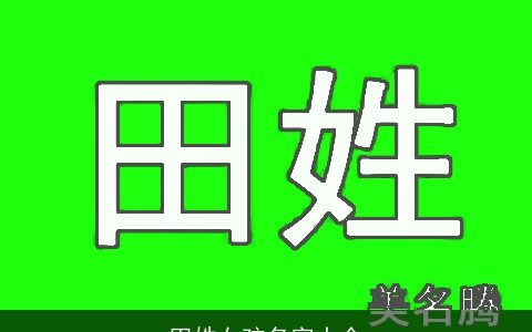 田姓女孩名字大全