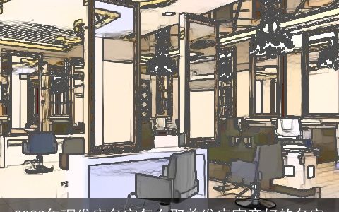 2024年理发店名字怎么取美发店寓意好的名字