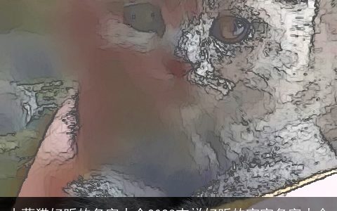 小蓝猫好听的名字大全2023吉祥好听的宝宝名字大全