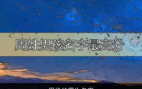 周姓的男生名字