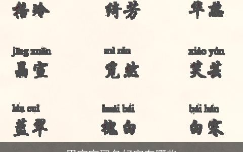 男宝宝取名好字有哪些