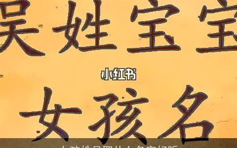 女孩姓吴取什么名字好听