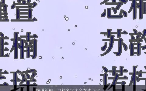 姓傅朗朗上口的名字大全女孩 2024独一无二好听的傅姓女孩名字大全精选