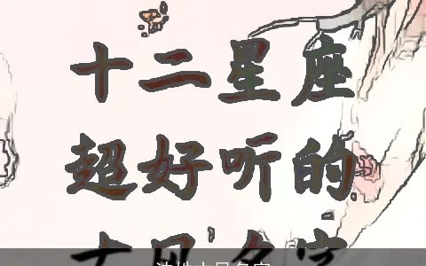 沈姓古风名字