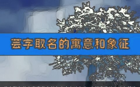 芸字取名什么寓意芸字起名大全女孩名字 吉祥寓意的女孩名筛选