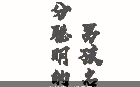 许姓满分好名字