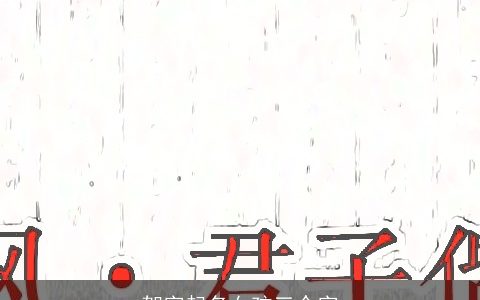 贺字起名女孩三个字