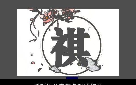 潘新怡八字起名测试打分