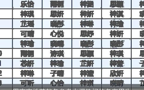 男宝宝姓芮起名参考火爆热门的名字男生