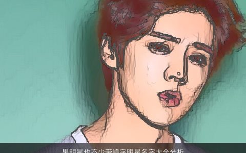 男明星也不少带锦字明星名字大全分析 有涵养新颖的带锦字男名字大全最新