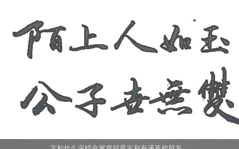 艺和什么字结合寓意好最吉利有涵养的取名大全推荐寓意吉利有涵养的宝宝名字大全最新