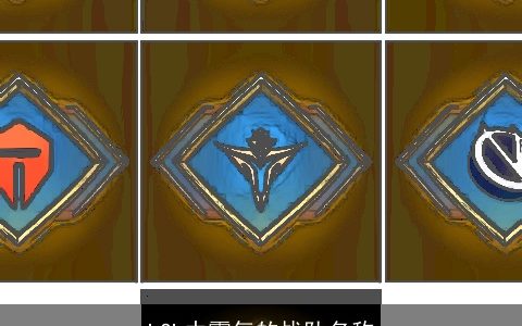 LOL中霸气的战队名称