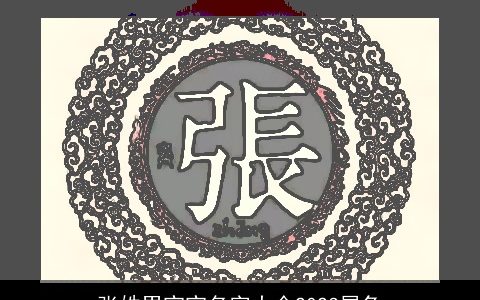 张姓男宝宝名字大全2024属兔